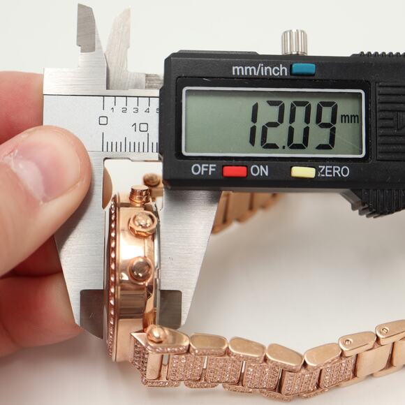 Michael Kors Parker Rose Gold Tone Chronograph 40mm Watch MK5663 w New Battery - Picture 3 of 12